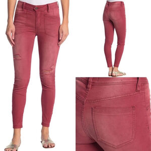 Free People We The Free Ivy Midrise Saddle Red Jeans Size 24 NWT